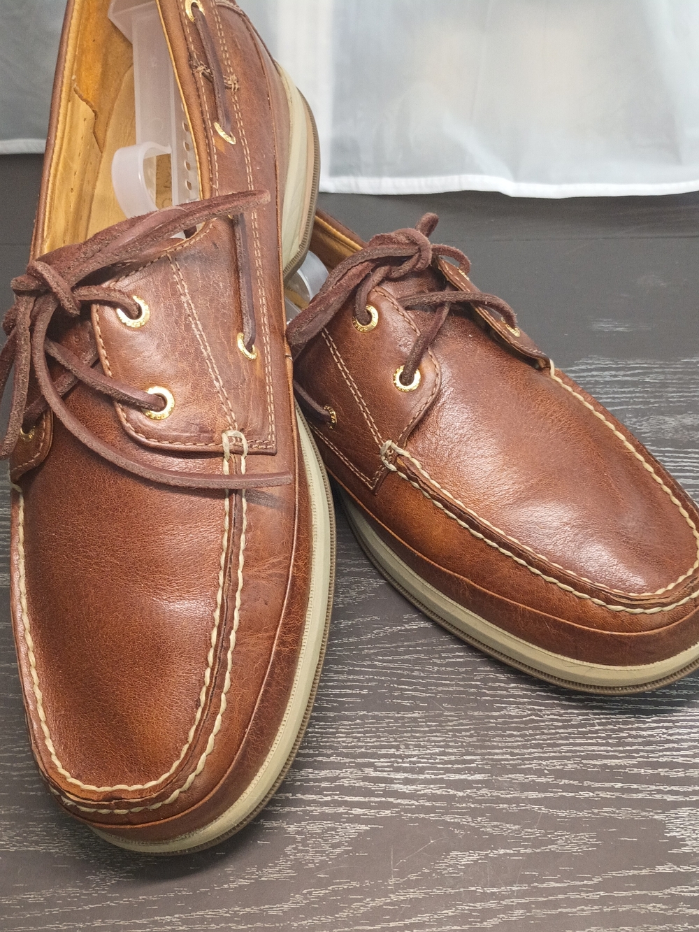 Sperry GOLD CUP Men's 12M Classic Brown Leather Boat Shoes. Like NEW!!!